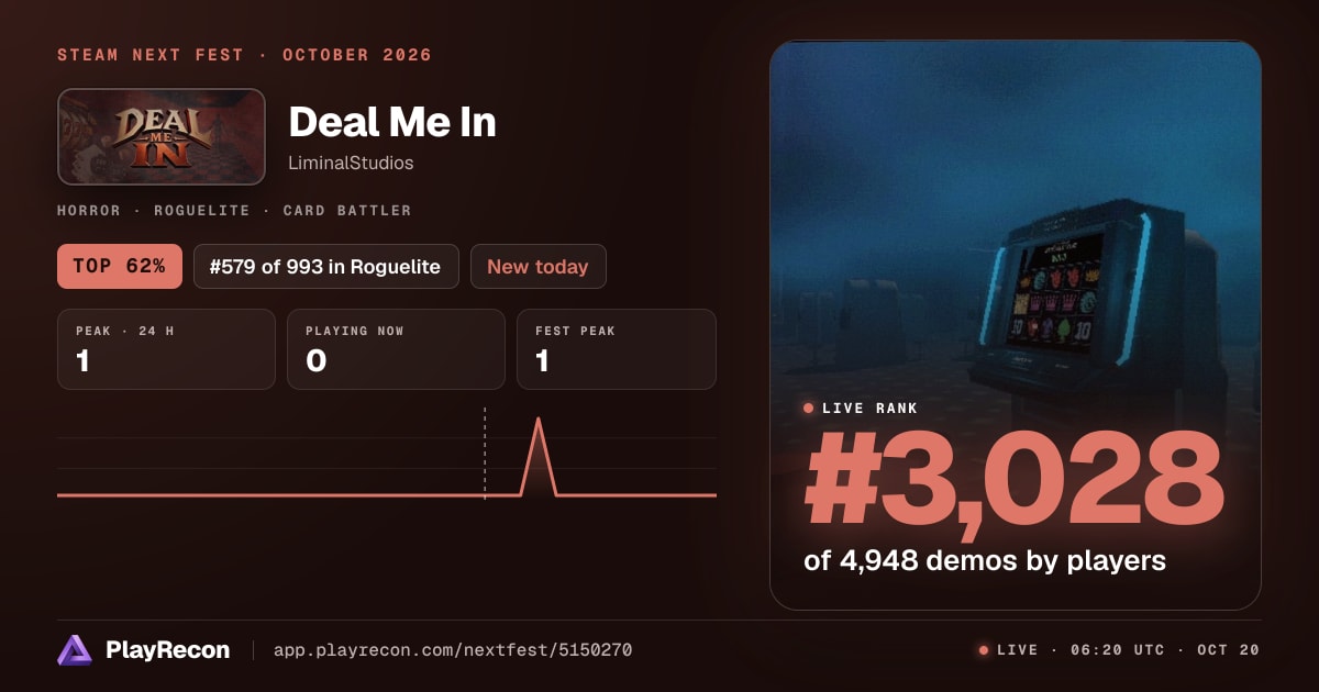 Deal Me In au Steam Next Fest