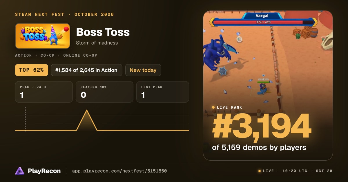 Boss Toss en el Steam Next Fest