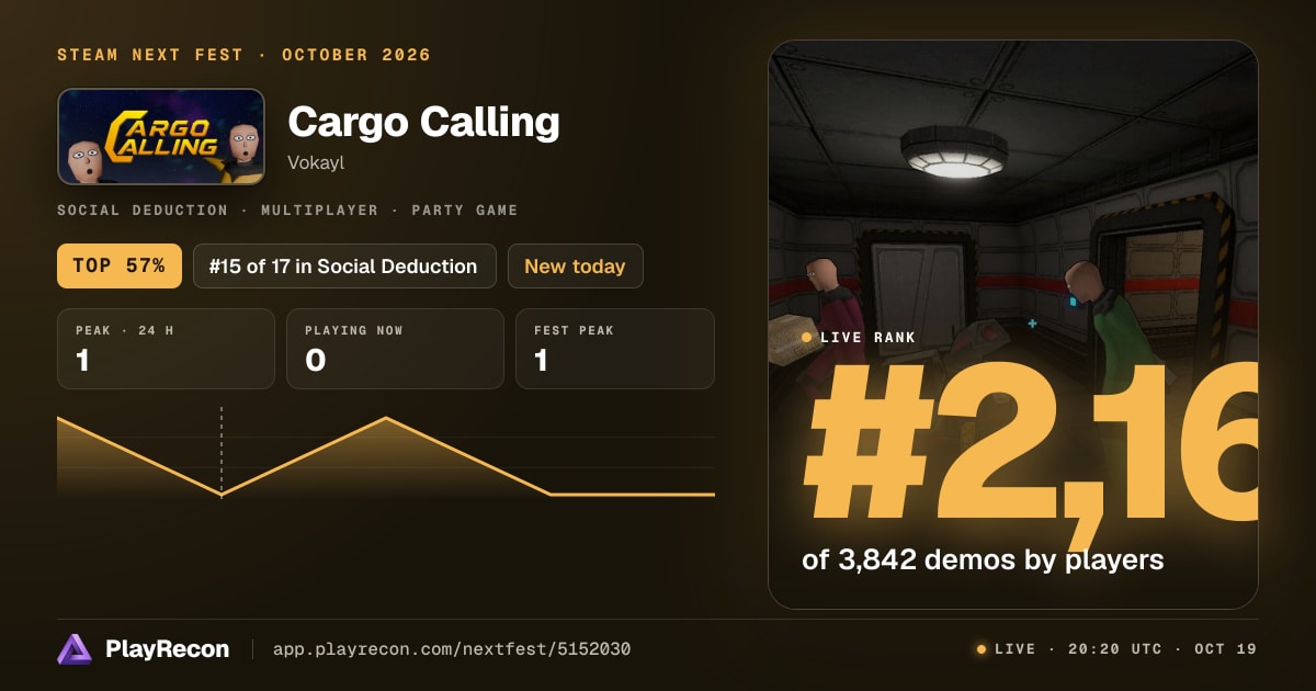 Cargo Calling en el Steam Next Fest