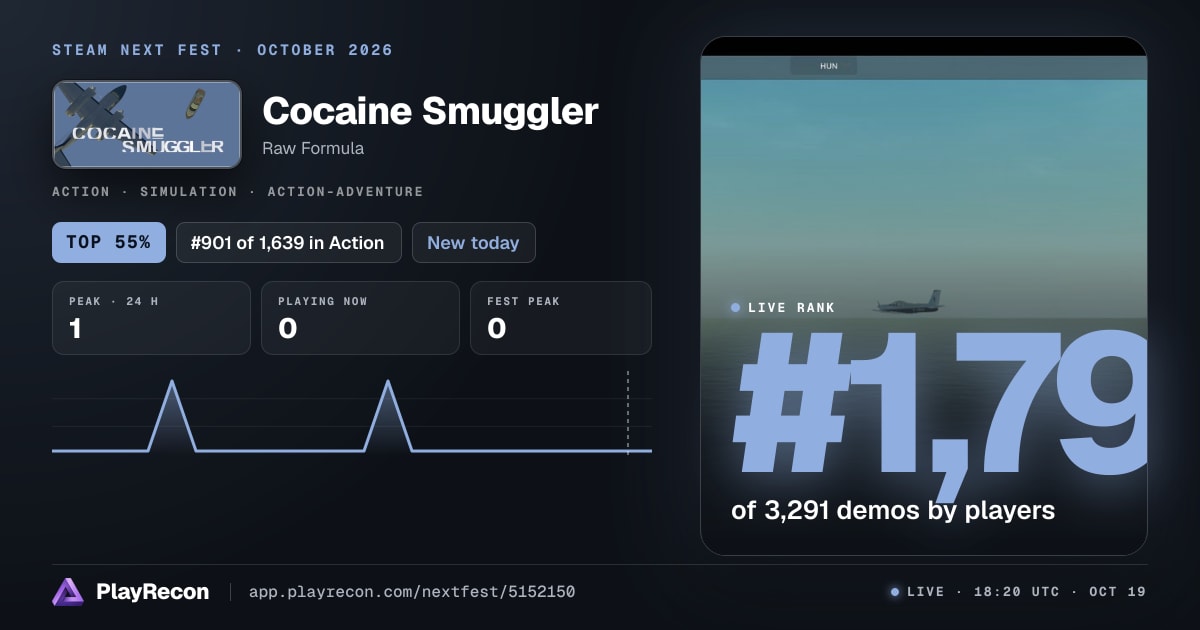 Cocaine Smuggler in Steam Next Fest