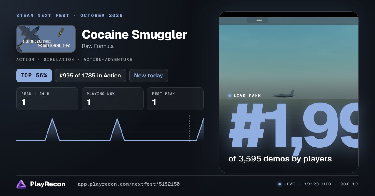 Cocaine Smuggler au Steam Next Fest