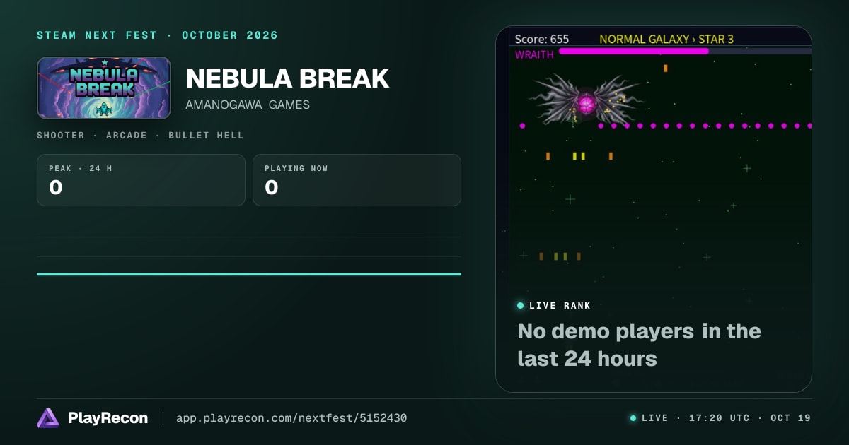 NEBULA BREAK на Steam Next Fest