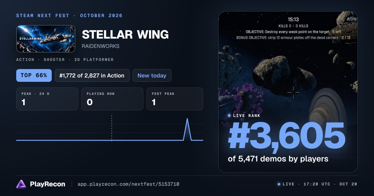 STELLAR WING au Steam Next Fest