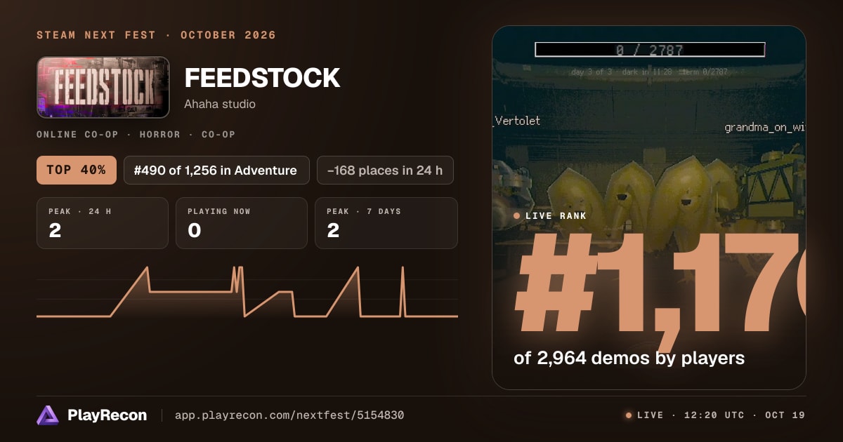 FEEDSTOCK allo Steam Next Fest