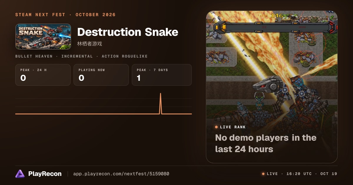Destruction Snake in Steam Next Fest