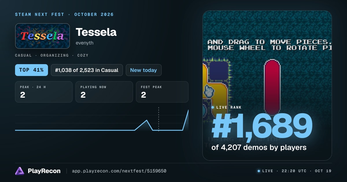 Tessela en el Steam Next Fest