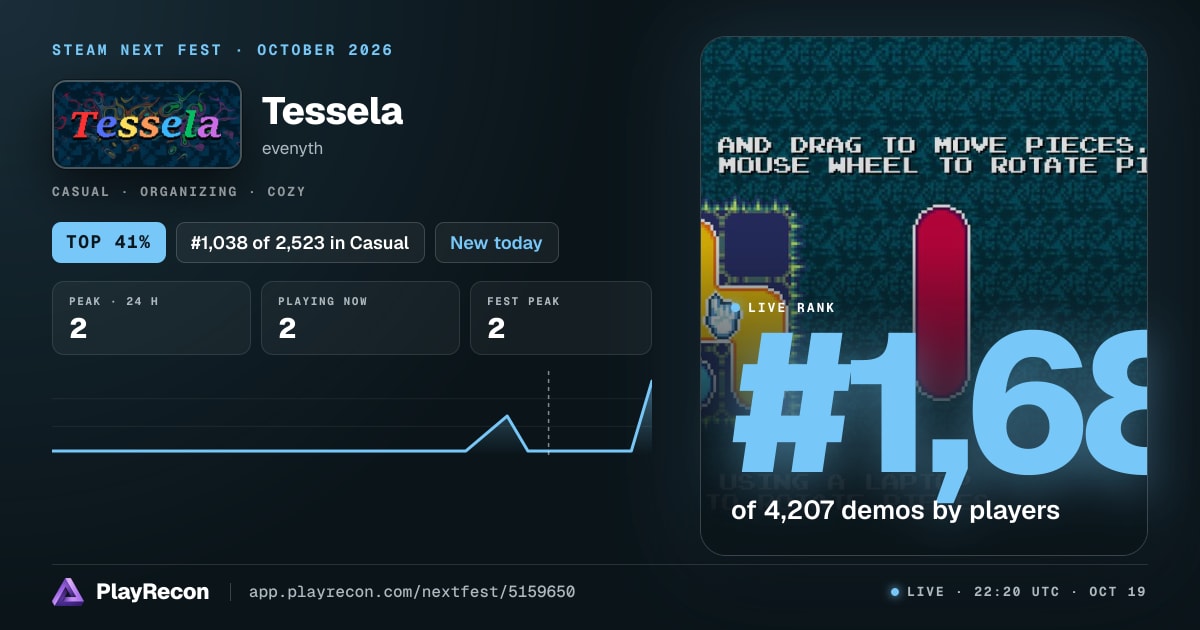 Tessela au Steam Next Fest