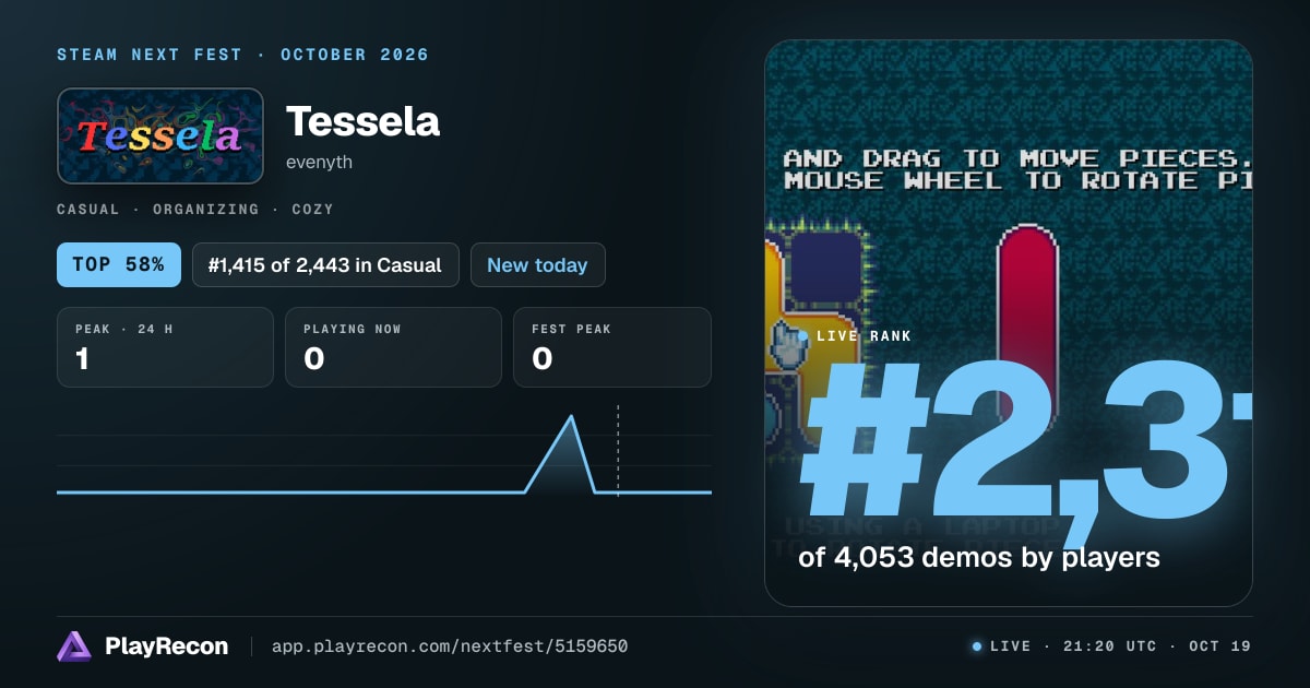 Tessela in Steam Next Fest