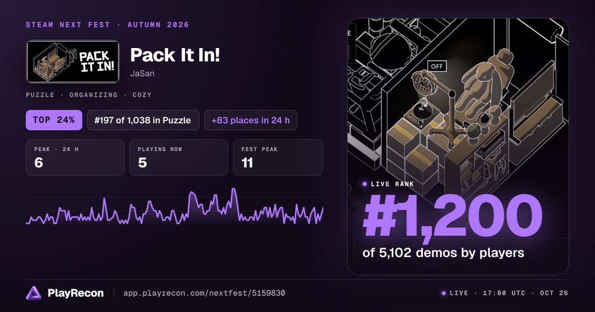 Pack It In! in Steam Next Fest