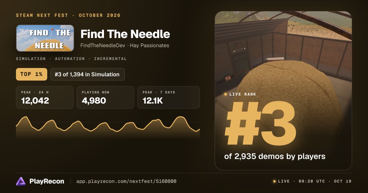 Find The Needle in Steam Next Fest