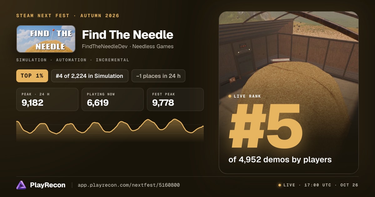 Find The Needle in Steam Next Fest