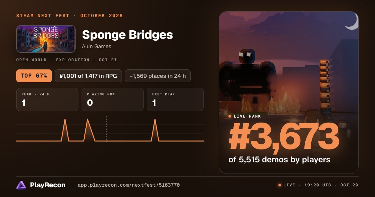 Sponge Bridges in Steam Next Fest