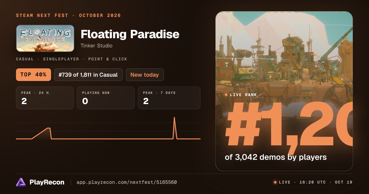 Floating Paradise in Steam Next Fest