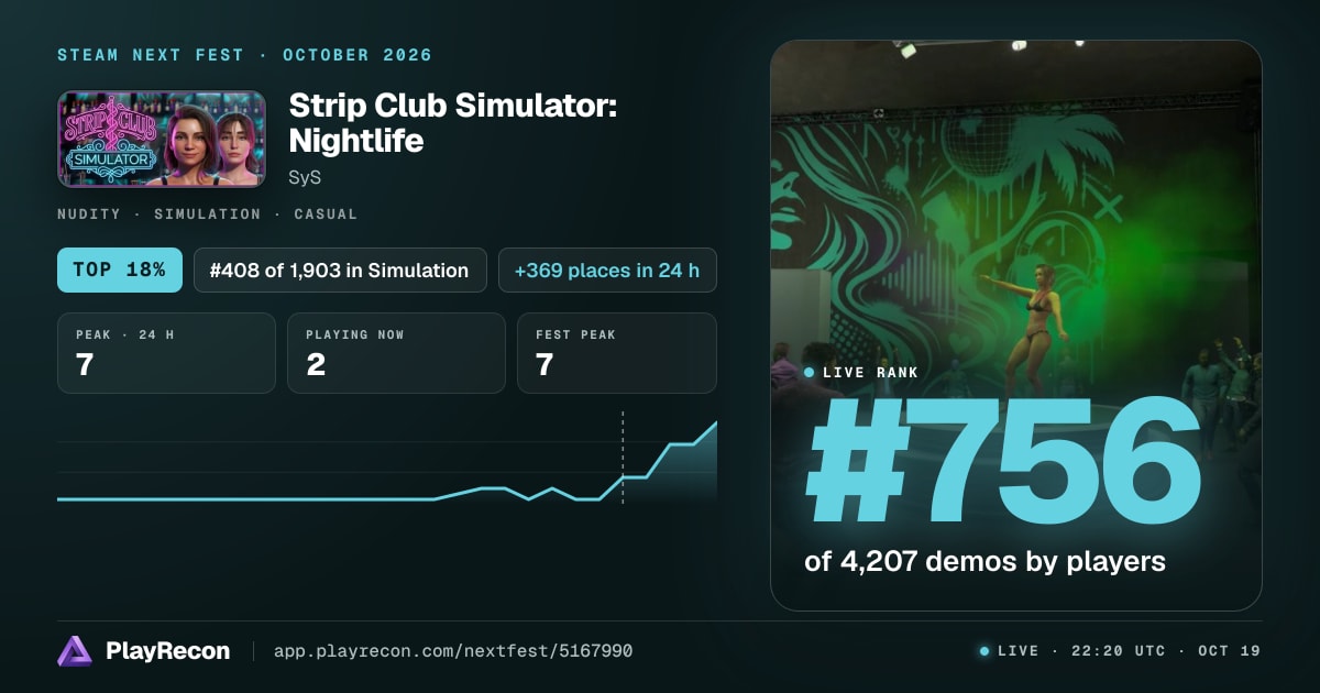 Strip Club Simulator: Nightlife in Steam Next Fest