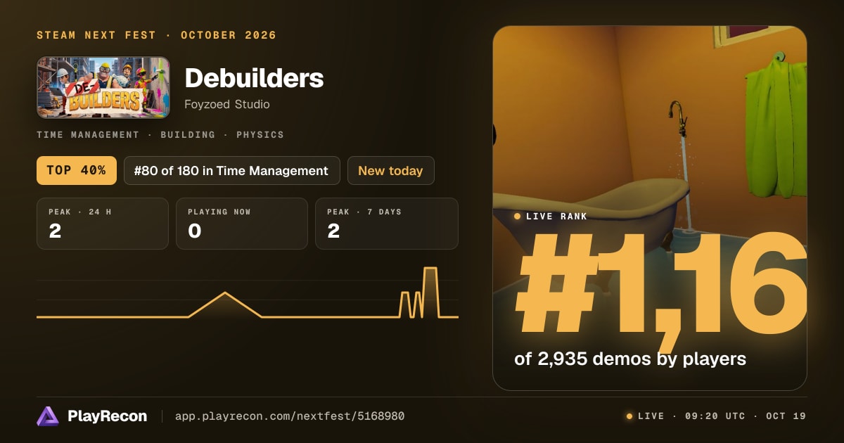 Debuilders in Steam Next Fest
