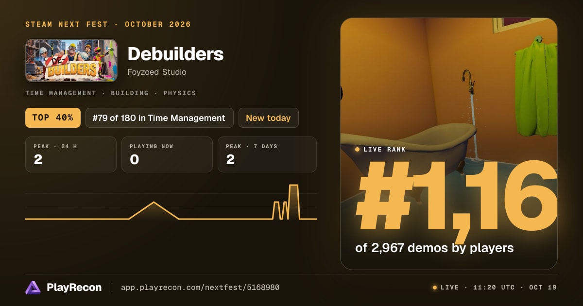 Debuilders allo Steam Next Fest