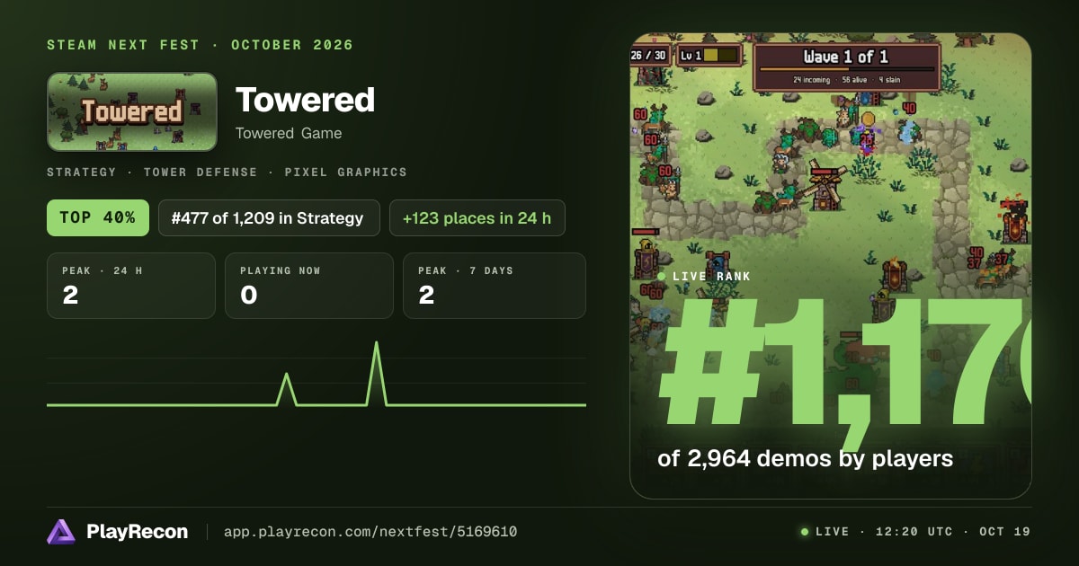 Towered на Steam Next Fest