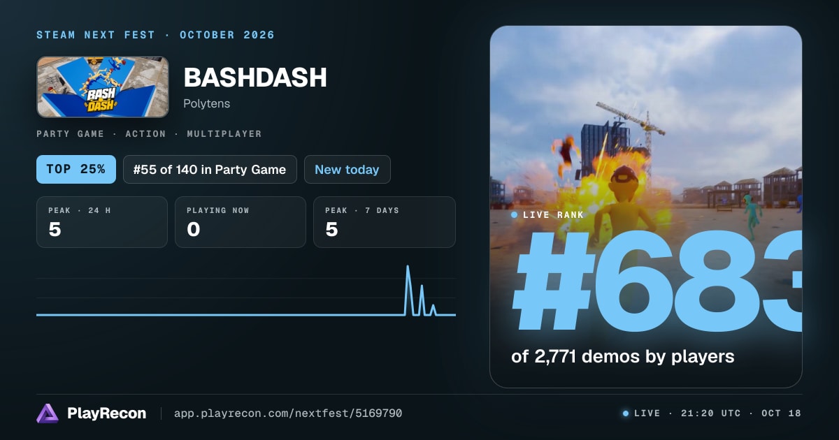 BASHDASH in Steam Next Fest