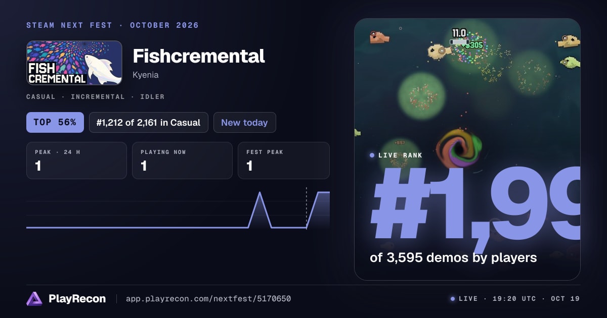 Fishcremental in Steam Next Fest
