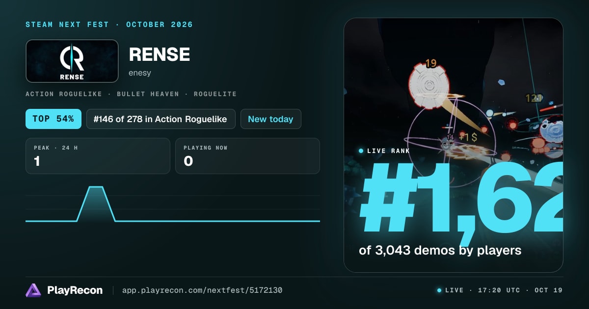 RENSE in Steam Next Fest