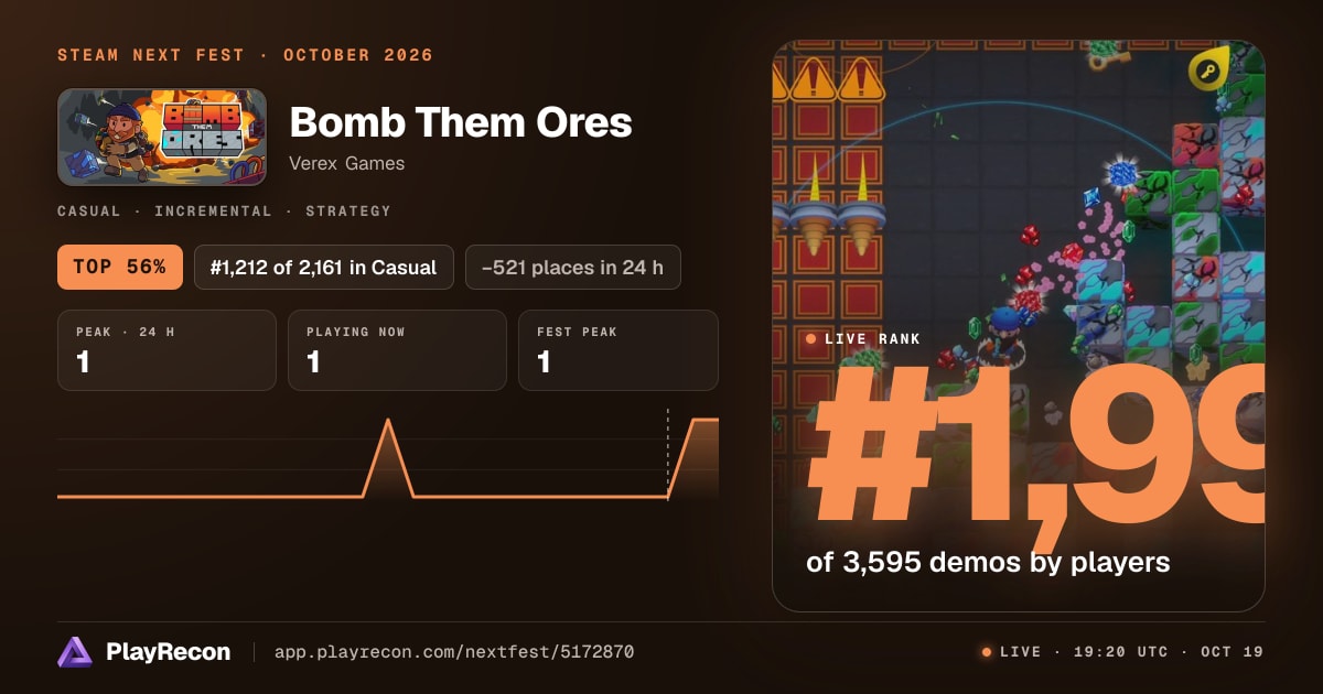 Bomb Them Ores im Steam Next Fest