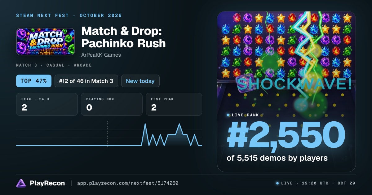 Match & Drop: Pachinko Rush in Steam Next Fest