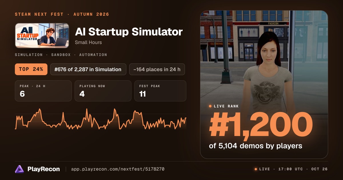 AI Startup Simulator in Steam Next Fest