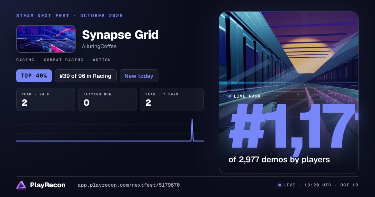 Synapse Grid in Steam Next Fest
