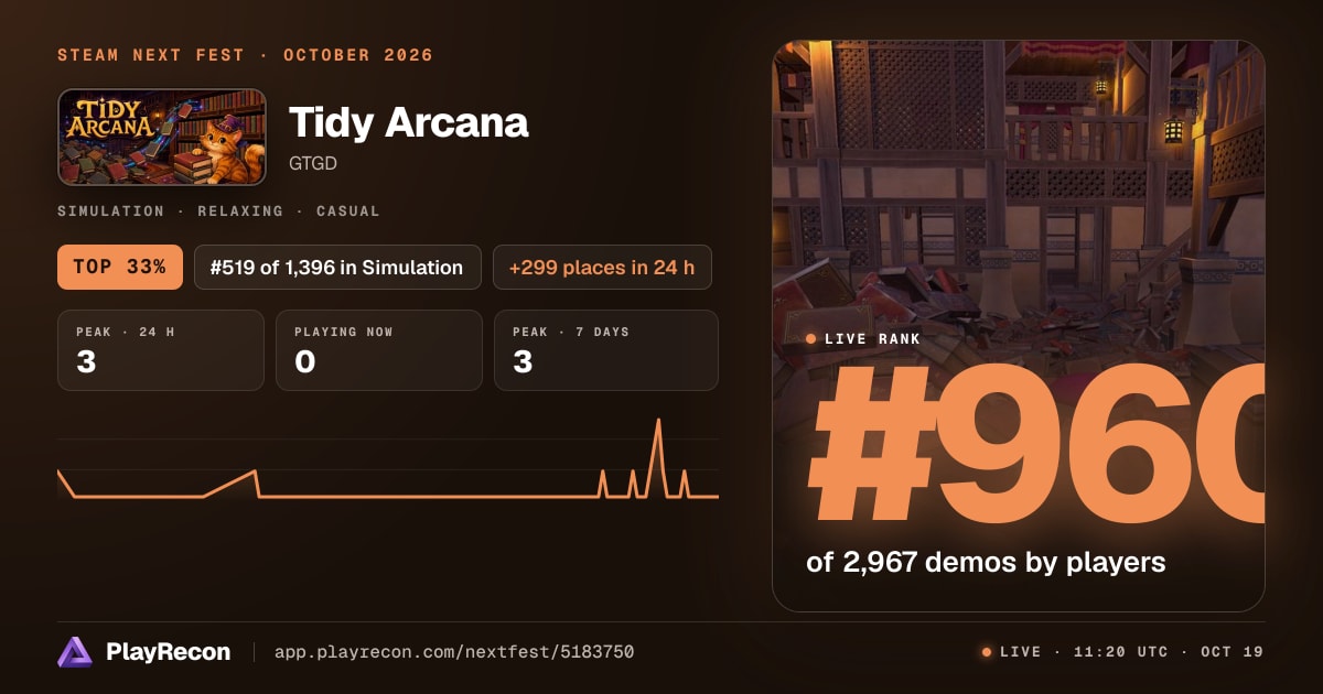 Tidy Arcana im Steam Next Fest