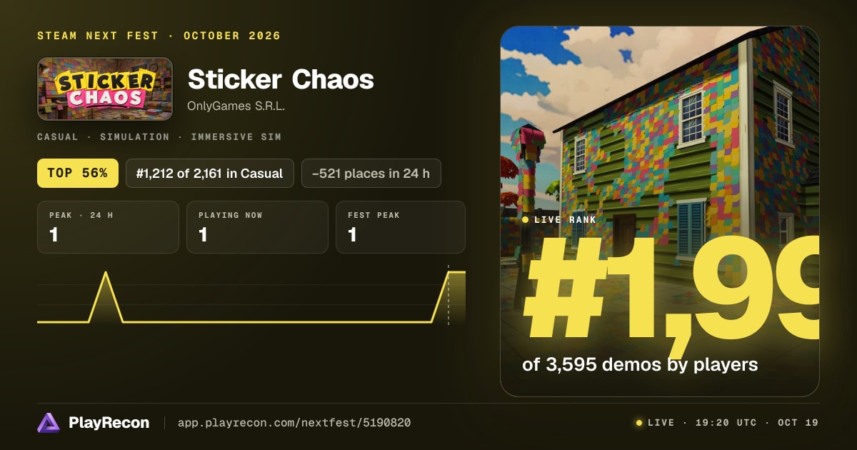 Sticker Chaos in Steam Next Fest