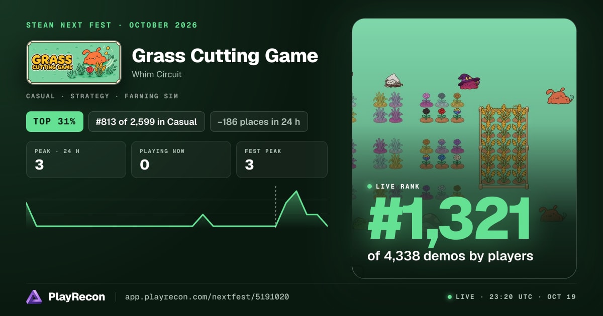 Grass Cutting Game на Steam Next Fest