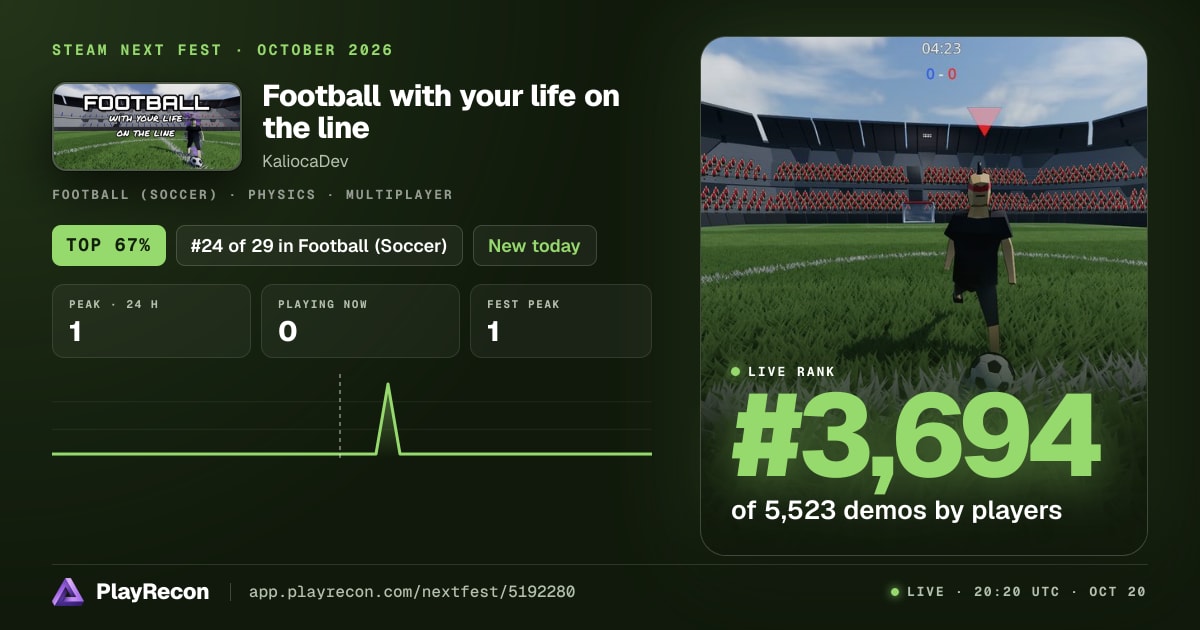 Football with your life on the line en el Steam Next Fest