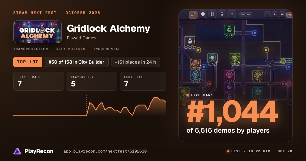 Gridlock Alchemy на Steam Next Fest