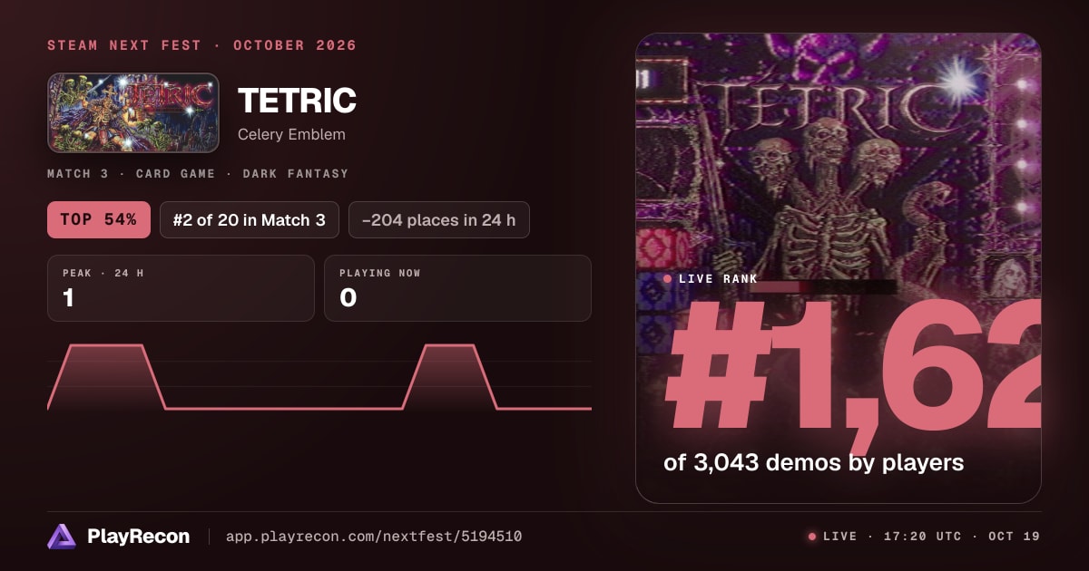 TETRIC in Steam Next Fest