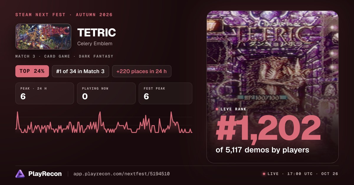 TETRIC in Steam Next Fest