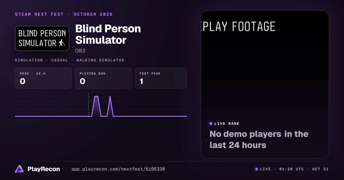 Blind Person Simulator allo Steam Next Fest