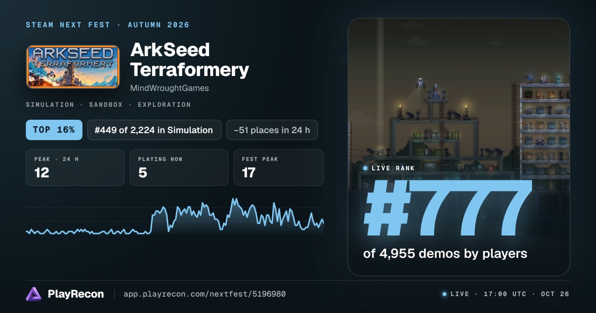 ArkSeed Terraformery in Steam Next Fest