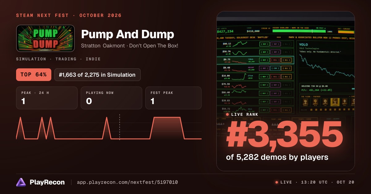 Pump And Dump im Steam Next Fest