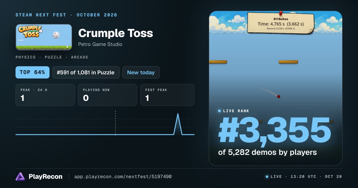 Crumple Toss im Steam Next Fest