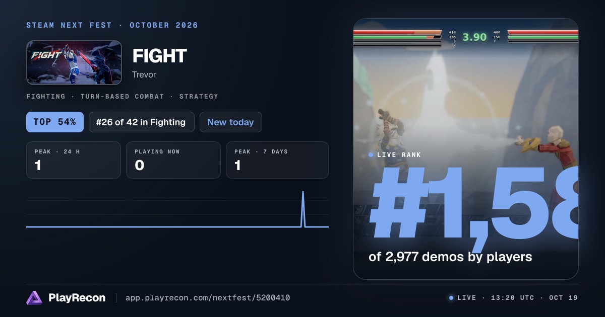 FIGHT in Steam Next Fest
