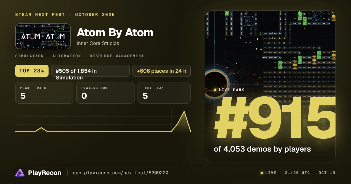 Atom By Atom in Steam Next Fest