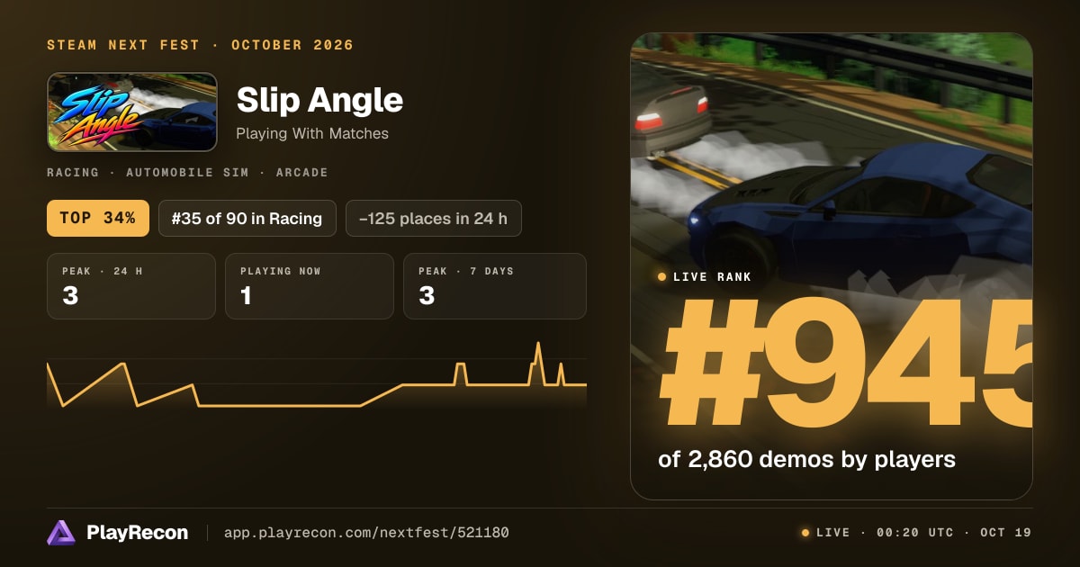 Slip Angle in Steam Next Fest