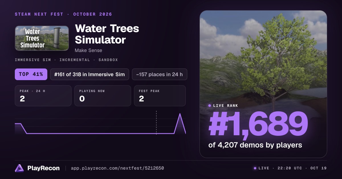 Water Trees Simulator im Steam Next Fest