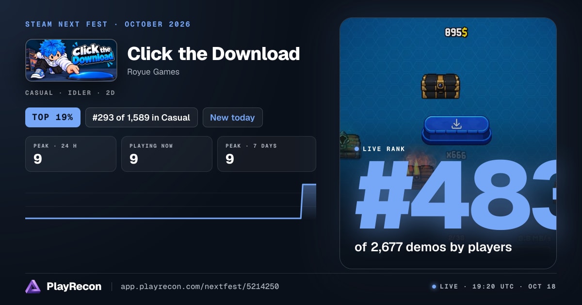 Click the Download in Steam Next Fest