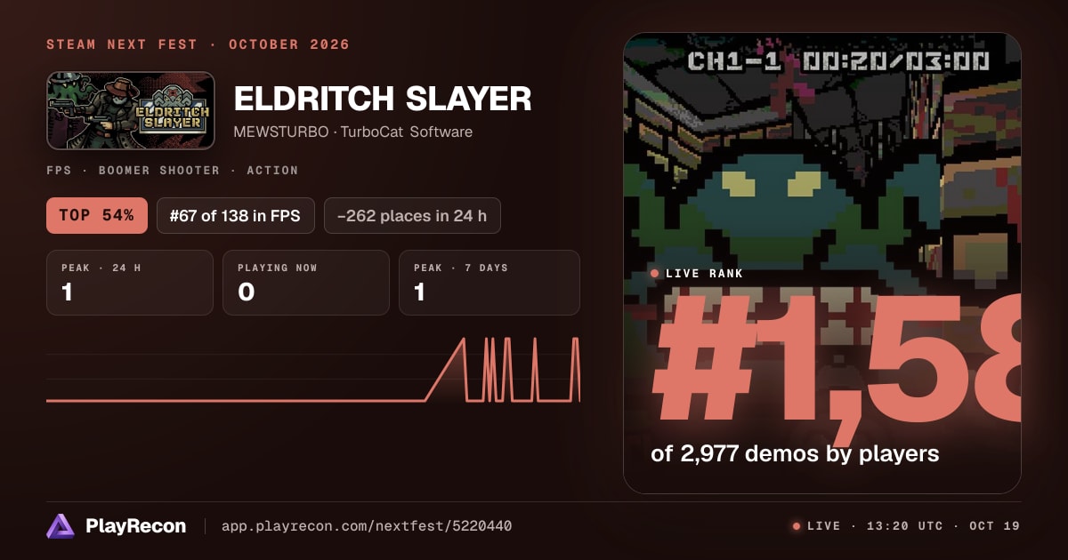 ELDRITCH SLAYER im Steam Next Fest