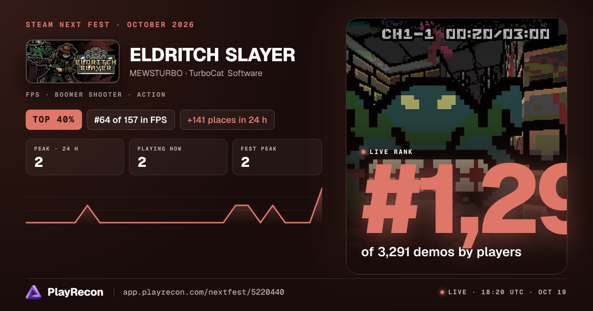 ELDRITCH SLAYER allo Steam Next Fest
