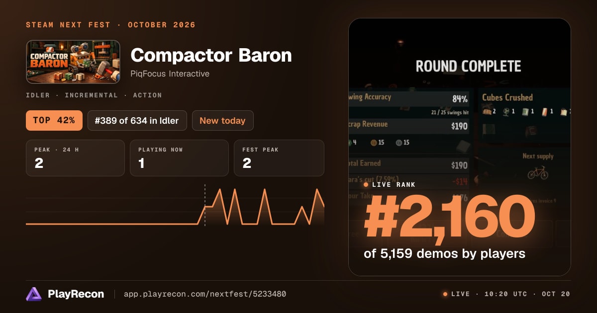 Compactor Baron in Steam Next Fest