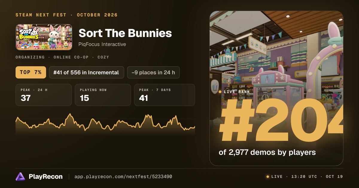 Sort The Bunnies im Steam Next Fest