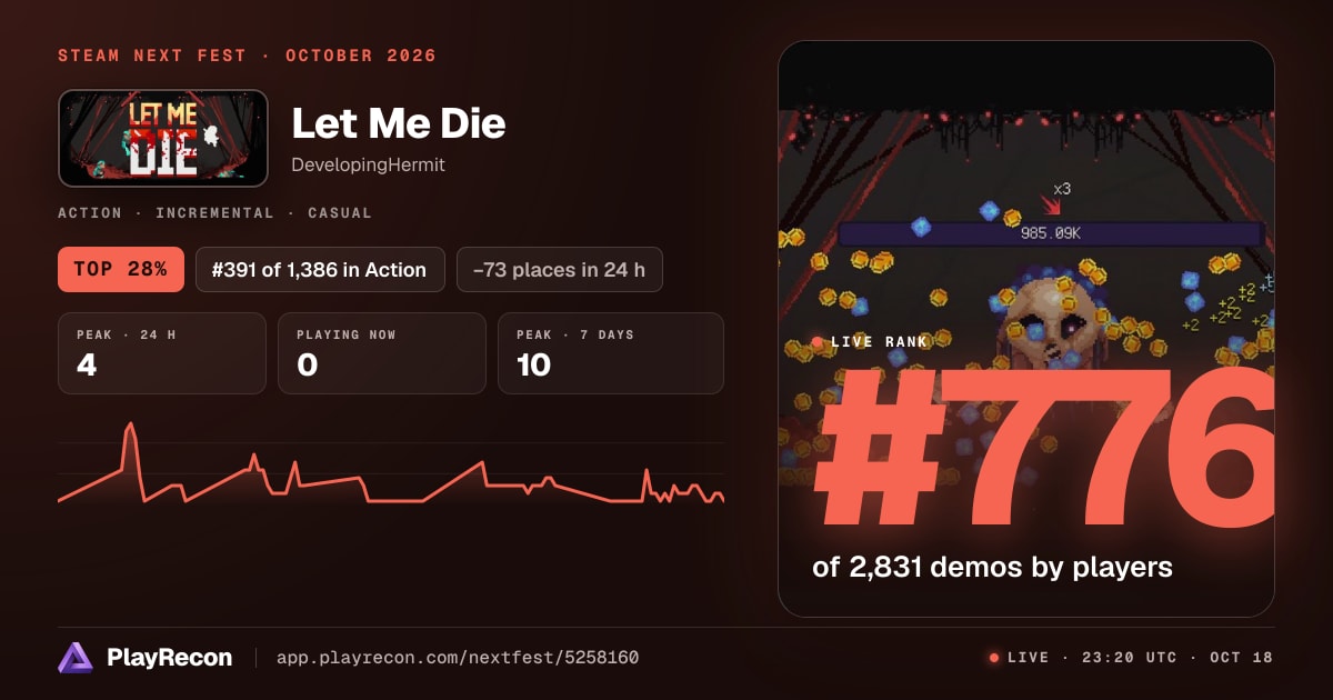 Let Me Die au Steam Next Fest