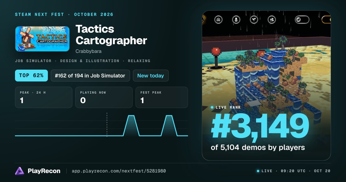 Tactics Cartographer au Steam Next Fest
